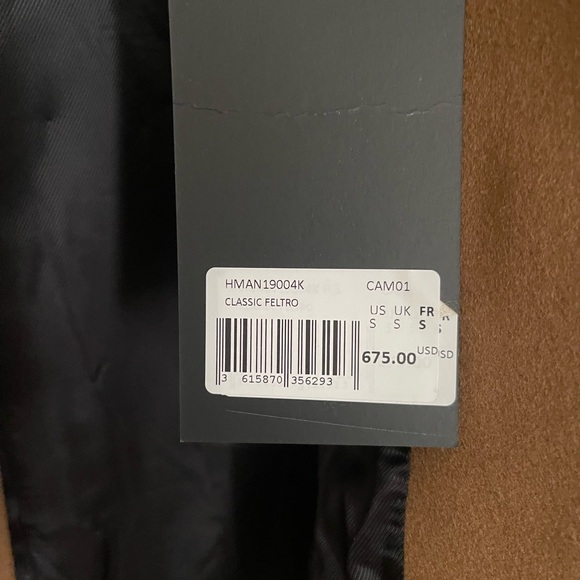 The Kooples LEATHER COLLAR CAMEL BELTED LONG WOOL COAT - size small in men’s - Picture 11 of 16